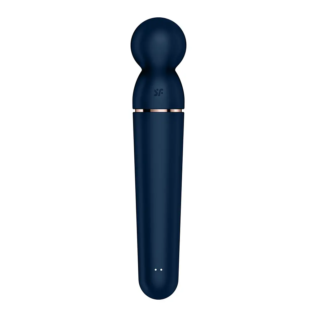 Вібромасажер Satisfyer Planet Wand-er Blue/Rosegold, дуже потужний, бездротовий - фото 3