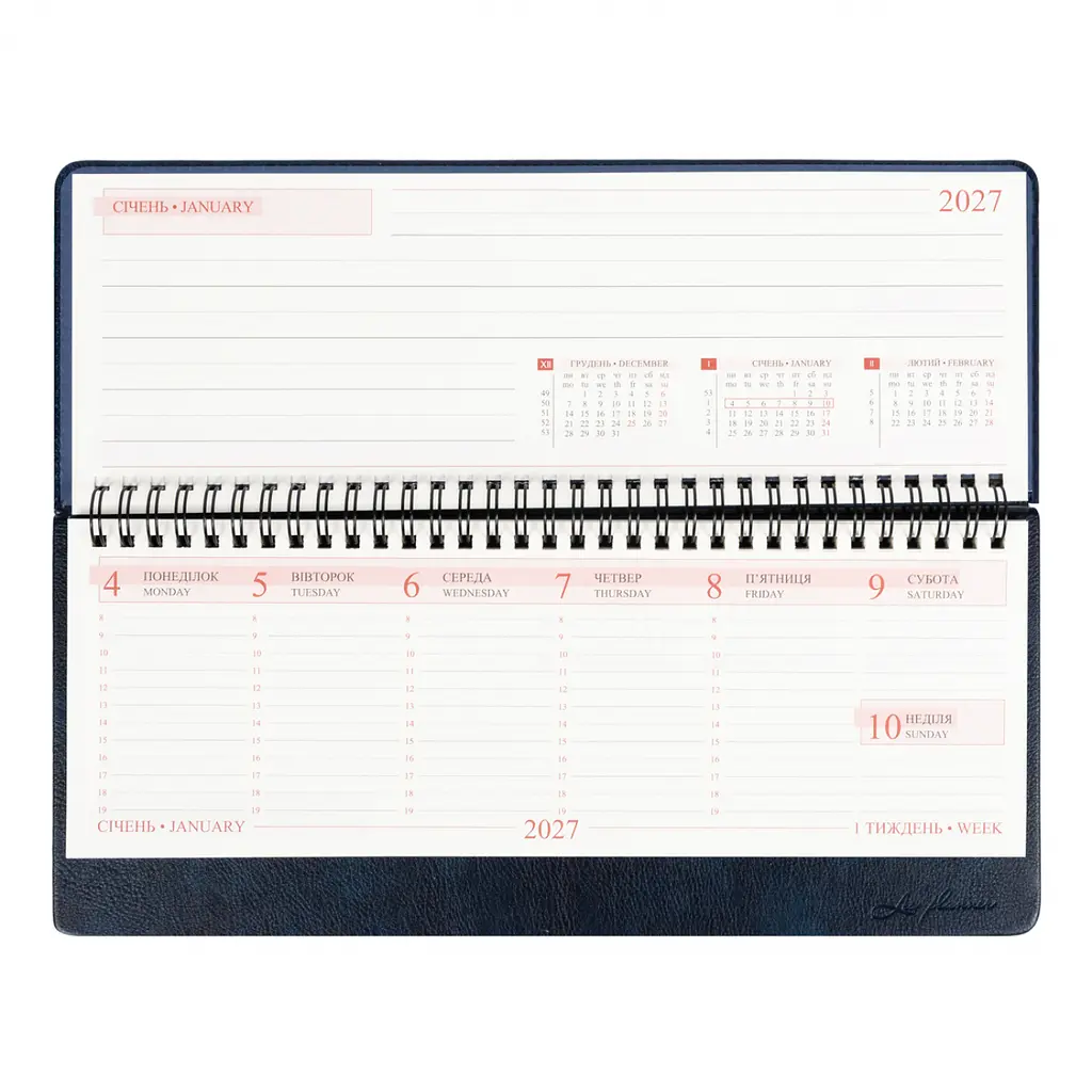 Планінг-щотижневик настільний Leo Planner 2027 Persona 30х14 см 128 сторінок синій (252743) - фото 10