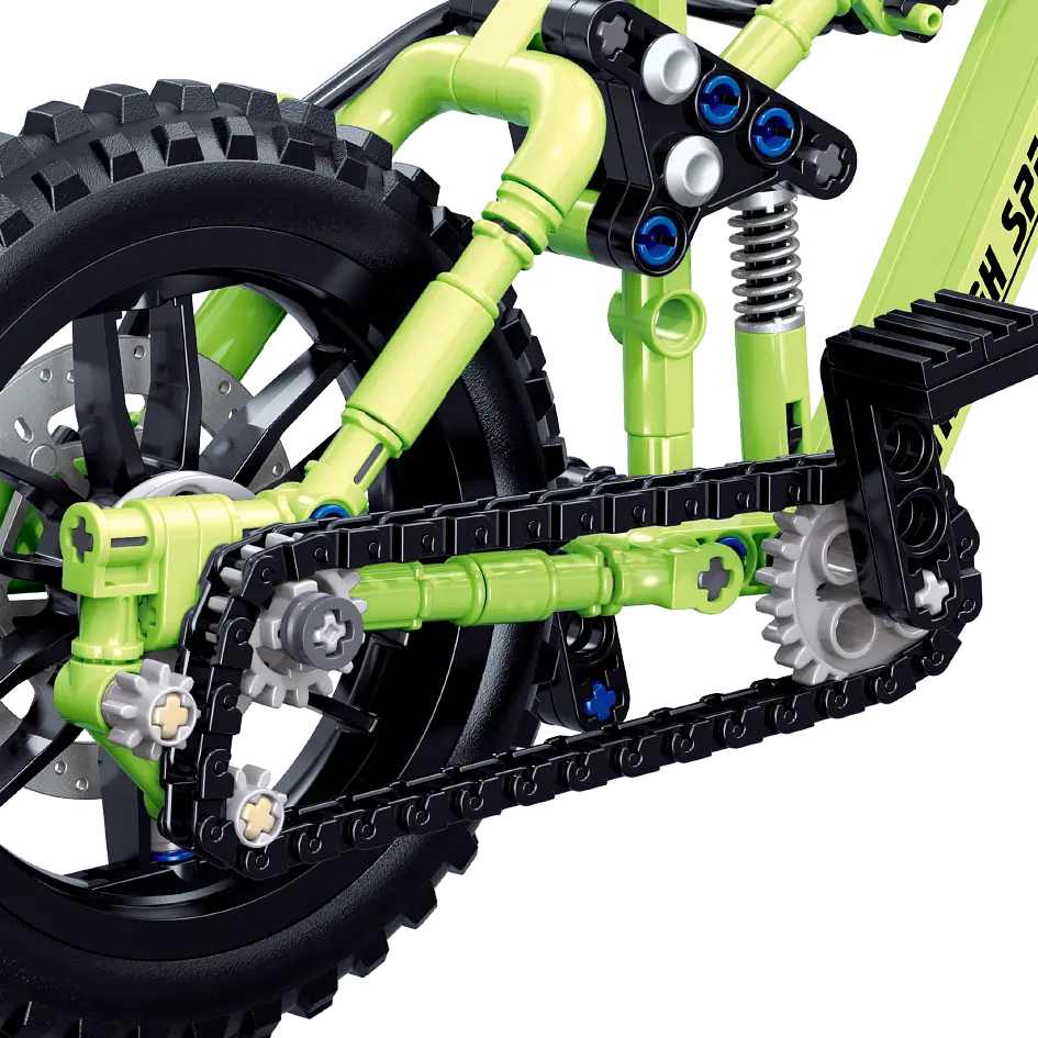 Конструктор велосипед ZHEGAO HIGE SPEED  BIKE  спортивный скоростной  244 деталей - фото 3