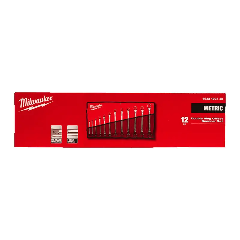 Набір ключів накидних метричних хромованих MILWAUKEE, (6x7/8x9/ 10x11/ 12x13/14x15/16x17/ 18x19/20x22 /21x23/ 24x27/25x28/30x32м - фото 3