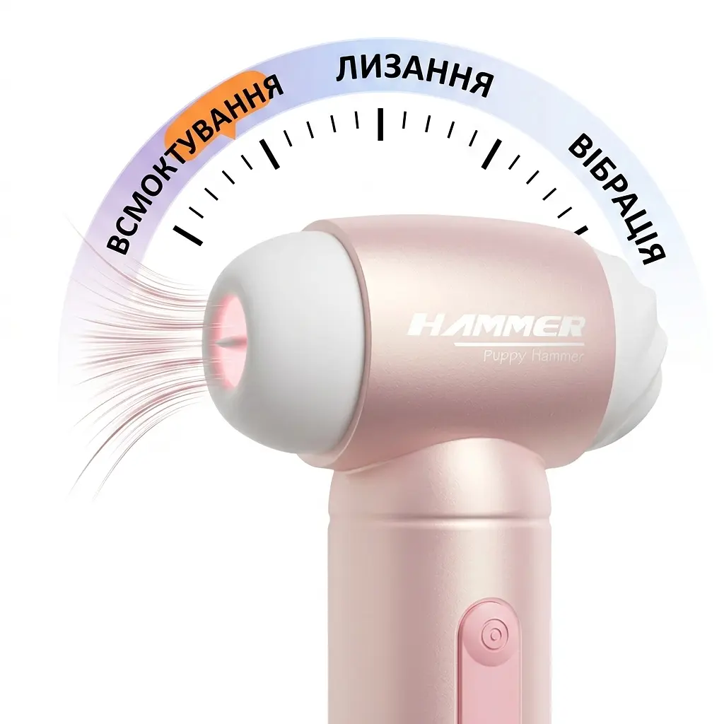 Вібратор вакуумний кліторальний LILO Puppy Hammer 3-в-1 вібрація всмоктування лизання 30 режимів рожевий - фото 3
