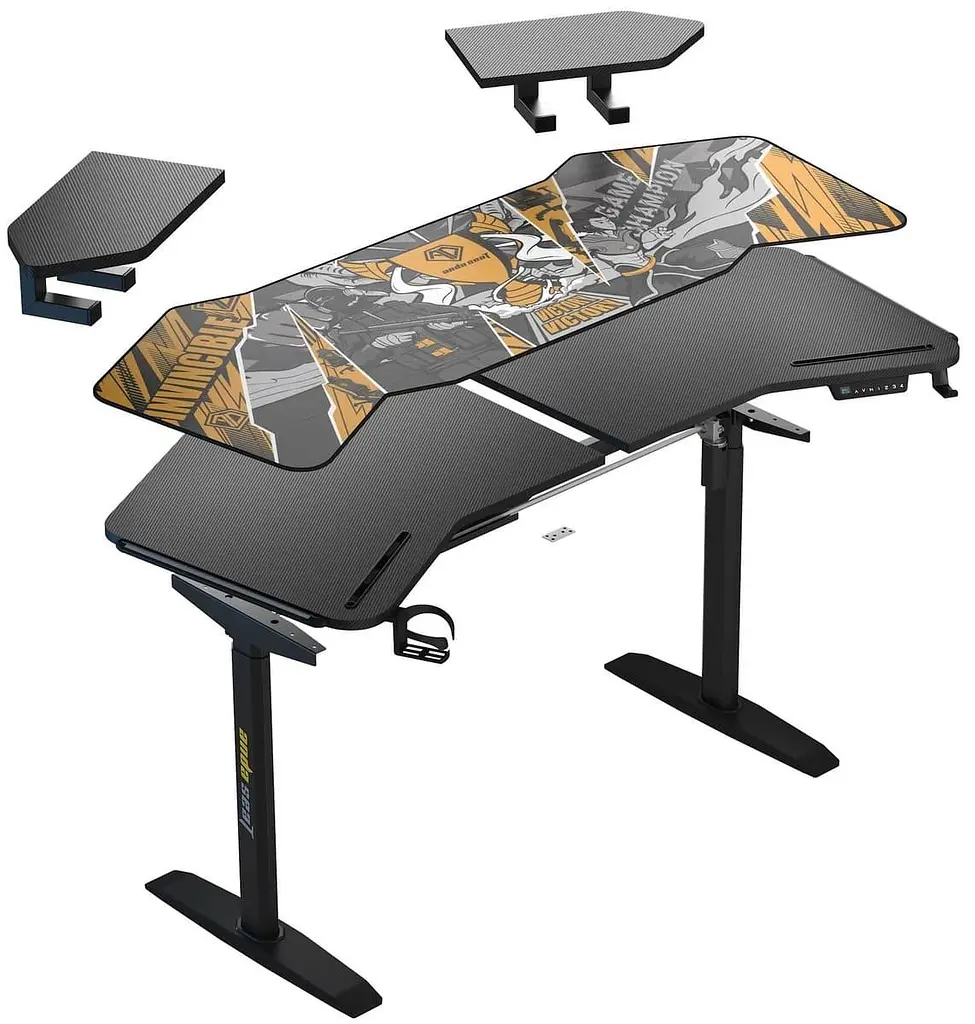 Геймерский стол Anda Seat Shadow Warrior Black (AD-D-DD1-1600L-02-B) (AD-D-DD1-1600L-02-B-B) - фото 2