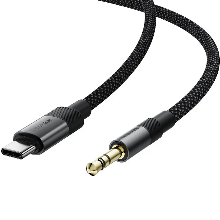 Перехідник USB-C 3.5 mm (F) 15cm audio converter J11 Acefast чорний - фото 3