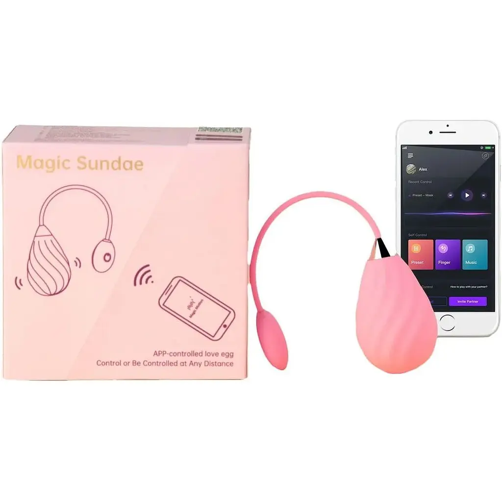 Смарт-віброяйце Magic Motion Sundae Pink - фото 4