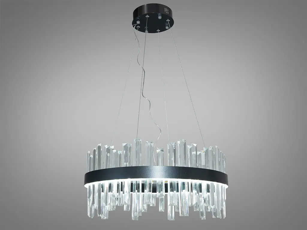 Люстра стельова LED Diasha 836/500PB 105W, чорний, кристалічна, для кабінету - фото 3