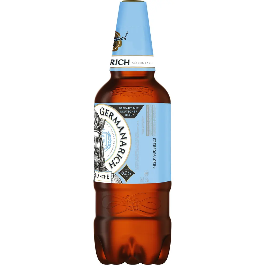 Пиво Germanarich Blanche светлое нефильтрованное 6% 1 л - фото 2