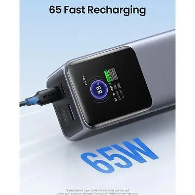 Батарея універсальна Ugreen 20000mAh 130W Nexode Smart Display with Built-in Cable (PB723 55365B) (PB723 55365B) - фото 4