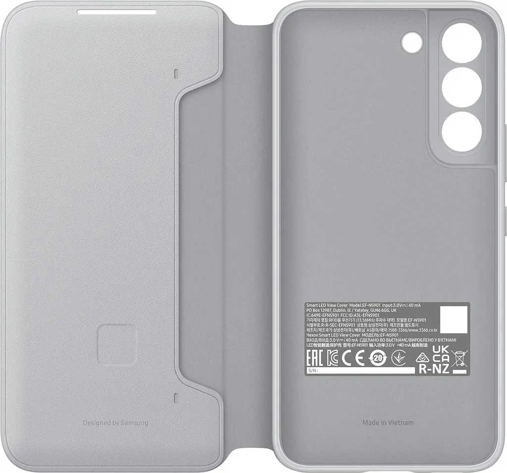 Чохол-книжка Smart LED Wallet View Cover SM-S901 для Samsung Galaxy S22 (6.1") Grey - фото 5