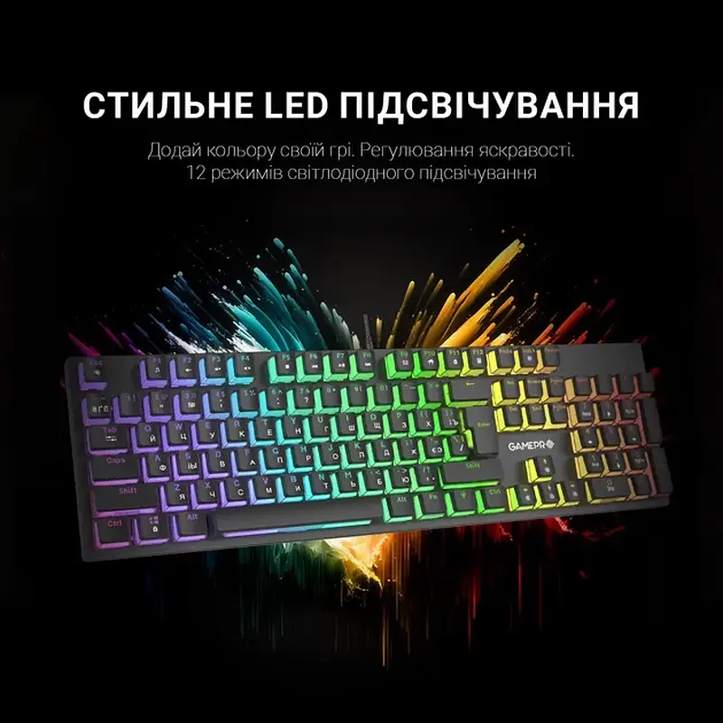 Клавиатура GamePro MK85B RGB Blue Switch Black - фото 4