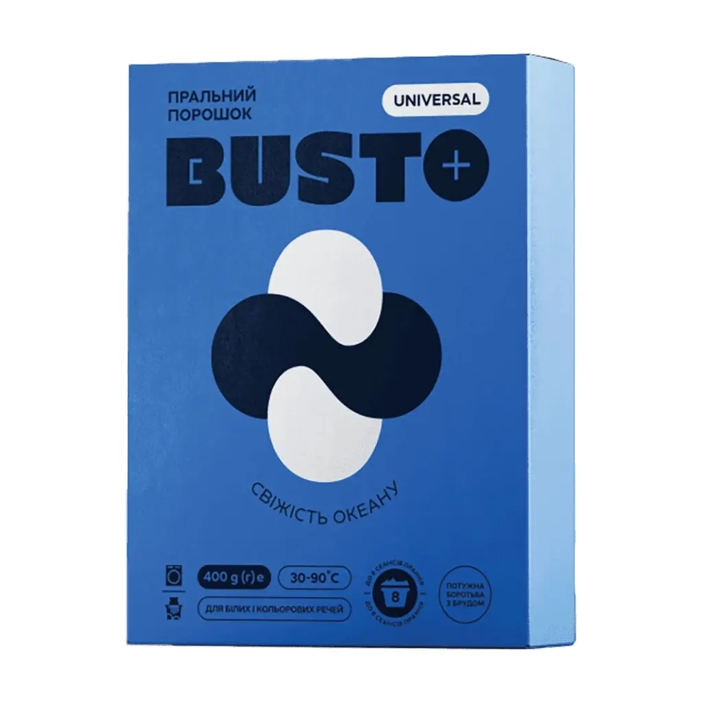 Пральний порошок Busto Universal Свіжість океану 400 г (4820178065344)