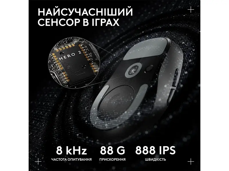 Миша Logitech Pro X Superlight 2 Dex Black (910-007357, 910-007359) - фото 6