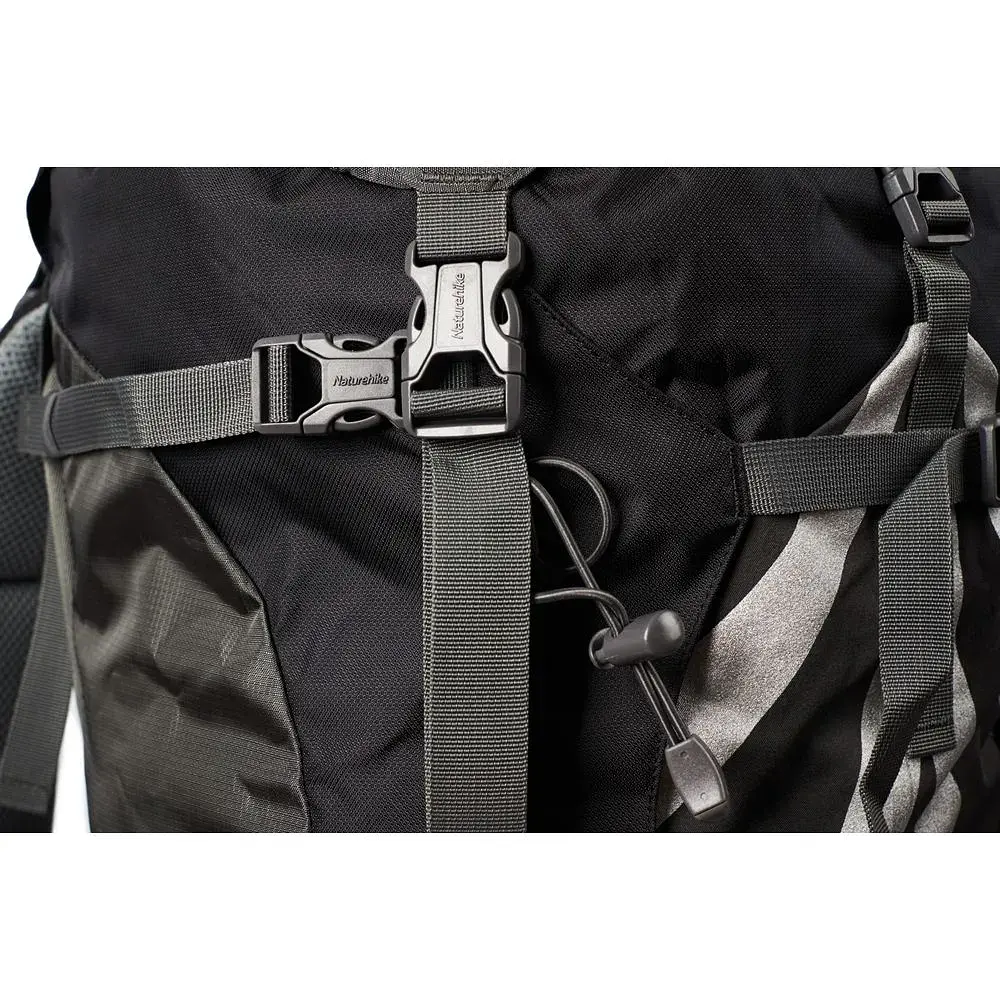 Рюкзак туристичний Naturehike NH70B070-B 70+5 л Black/Grey (6927595709009) - фото 7