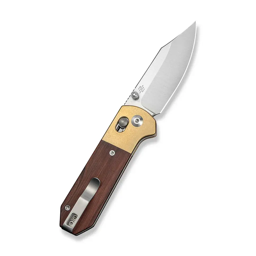 Ніж складаний кишеньковий Civivi Yonder Clip Point (7.3 см) 14C28N / Wood and Brass натуральний - фото 2