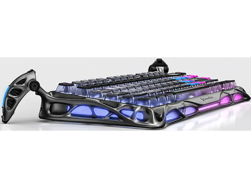 Клавіатура Gravastar Mercury K1 Pro Kailh Speedy Mint Cyberpunk (GSK1PRO_CBLK) - фото 5