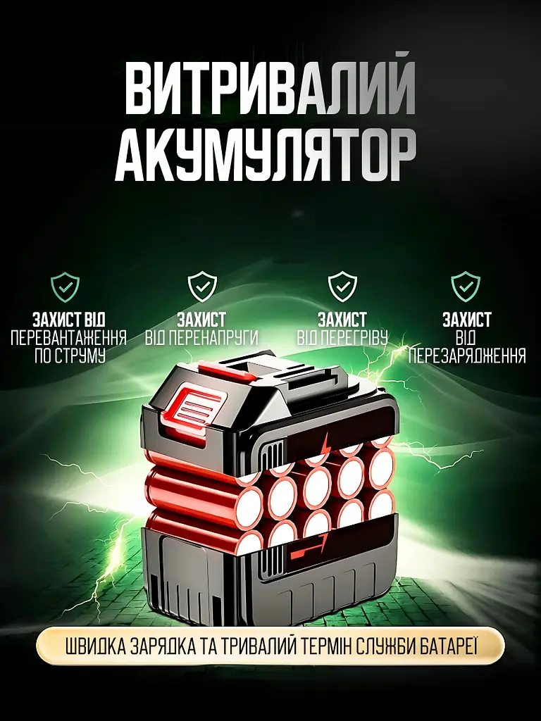 Повітродувка-пилосос бездротовий акумуляторний електрична 2в1 4000 мАч, чорний (4413786892) - фото 5