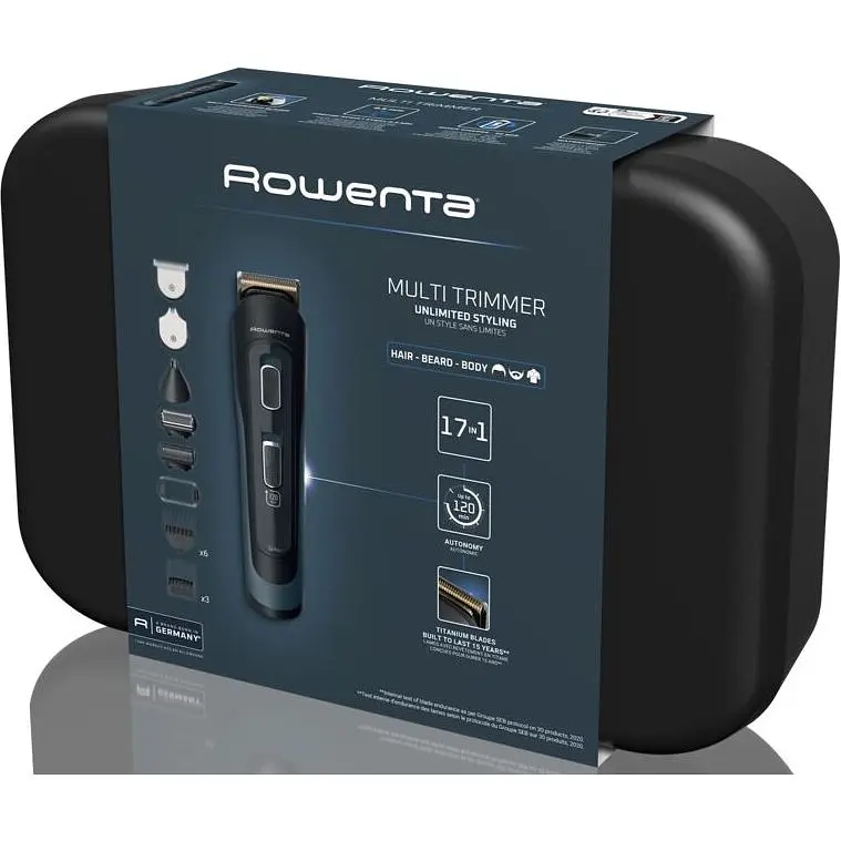 Триммер Rowenta Selectium для бороды, усов, головы, носа, ушей и тела черный (TN9464E0) - фото 3