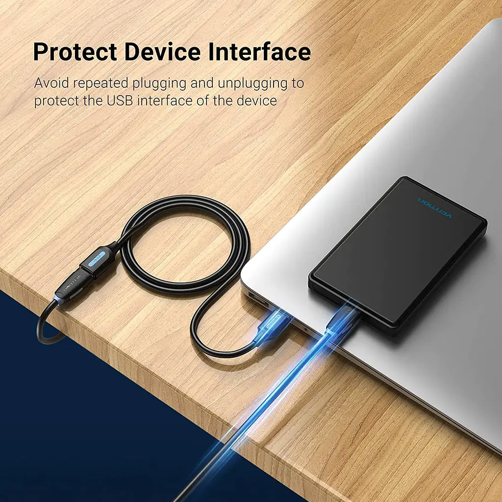 Кабель Vention USB 3.0 A Male to A Female Extension Cable 0.5 м чорний PVC Type (CBHBD) - фото 3