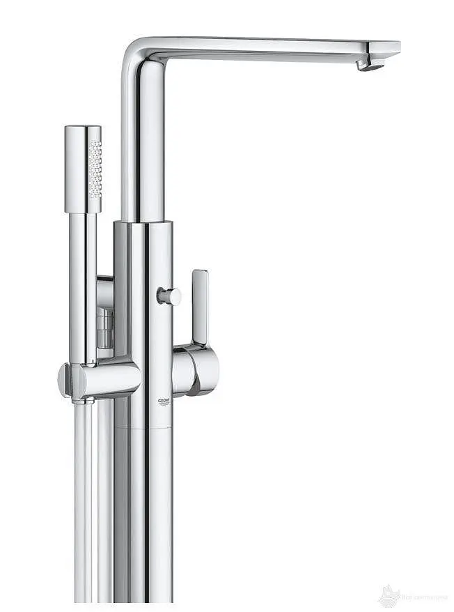 Смеситель для ванны Grohe Lineare однорычажный напольный монтаж хром (скрытая часть 45984001 отдельно) (23792001) - фото 3