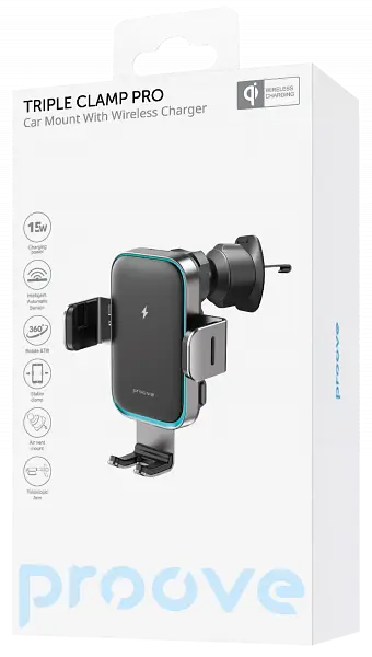 Холдер Proove 15W Triple Сlamp Pro metal gray (WHTP15010004) UA - фото 2