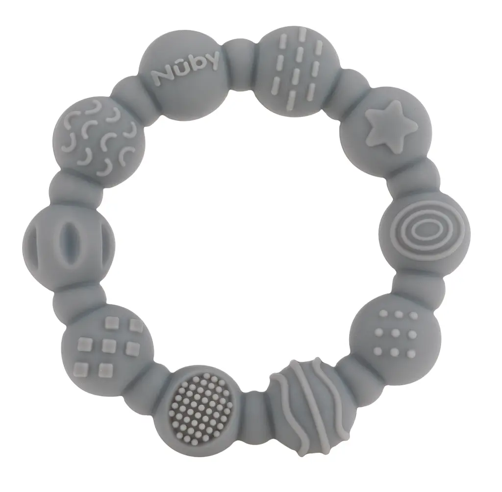 Силіконовий прорізувач Nuby з кліпсою, сірий (NV0613001grey) - фото 3