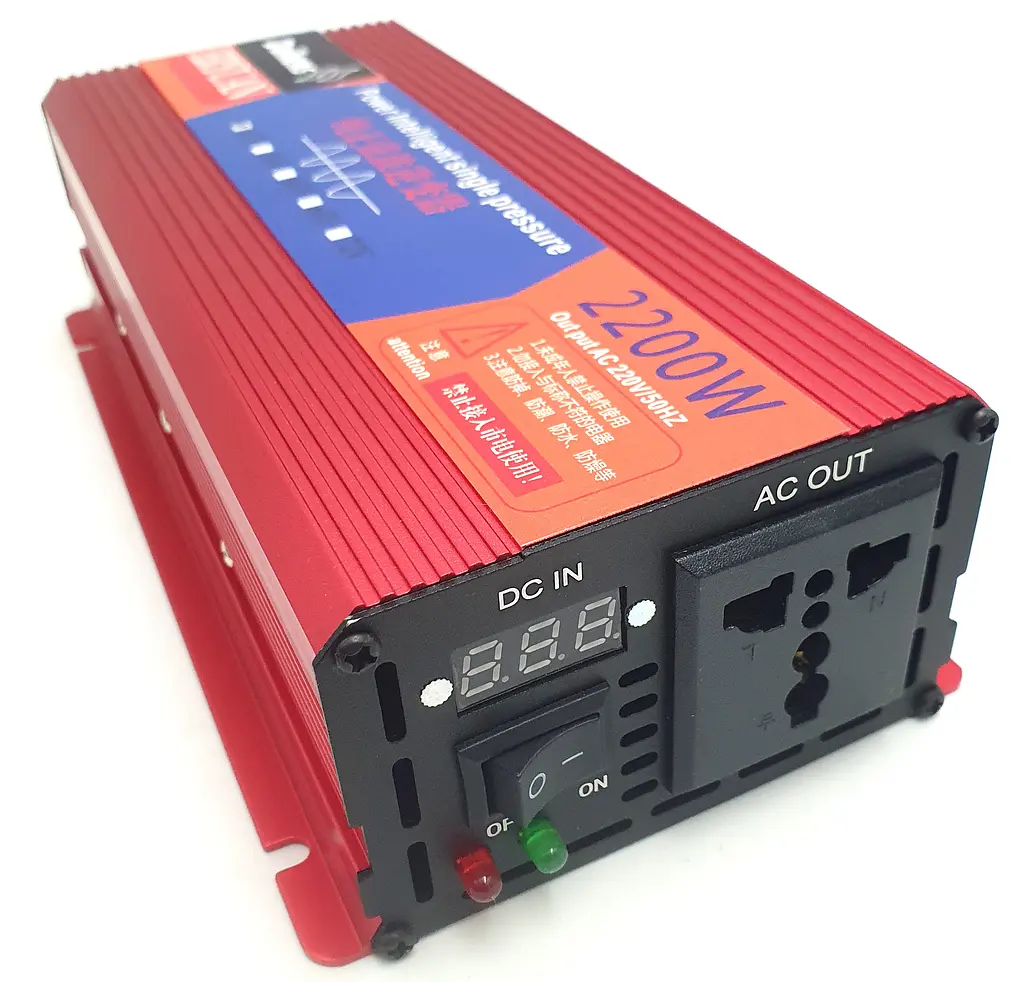 Автоінвертор 12 V-220 V перетворювач напруги з чистою синусоїдою для котла, насоса та холодильника 2200 W Eryuan 12 V-220 V 2200 Вт - фото 2