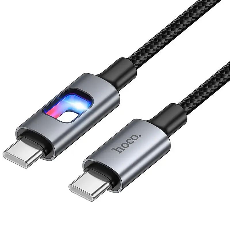 Дата кабель Hoco U144 New Type-C to Type-C 60W (1.2m) Black - фото 2