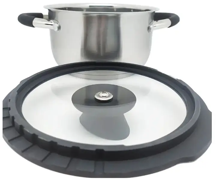 Каструля з кришкою Krauzer Black 78052 18 см 2.6 л срібляста - фото 3