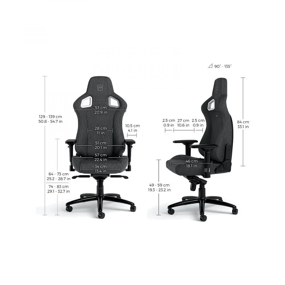 Компютерне крісло для геймера Noblechairs Epic Series TX Anthracite (NBL-EPC-TX-ATC) - фото 6