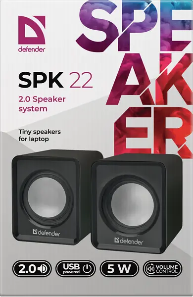 Акустична система Defender SPK 22 2х2,5W USB black (65503) - фото 3