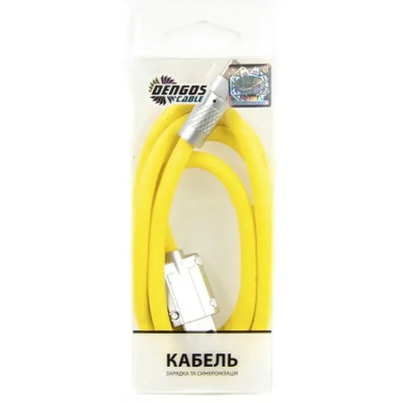 Дата кабель USB 2.0 AM to Type-C 1.0m yellow Dengos (PLS-TC-NS-YELLOW) - фото 2