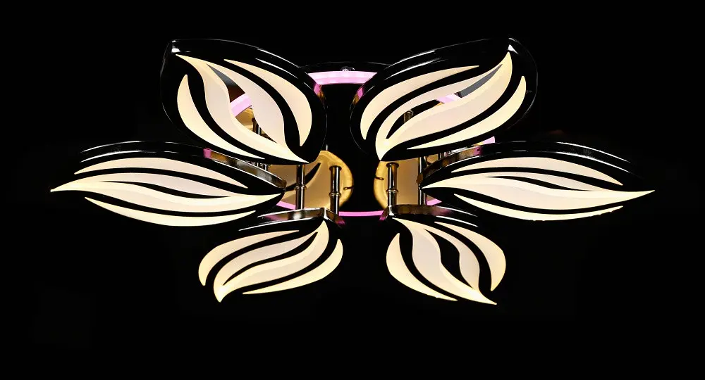 Люстра стельова LED Splendid Ray LK23/6, 160W, чорний/білий, димер, сучасний стиль - фото 4
