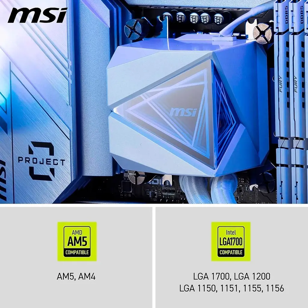 Система водяного охолодження MSI MAG CoreLiquid I240 White [149440] - фото 6