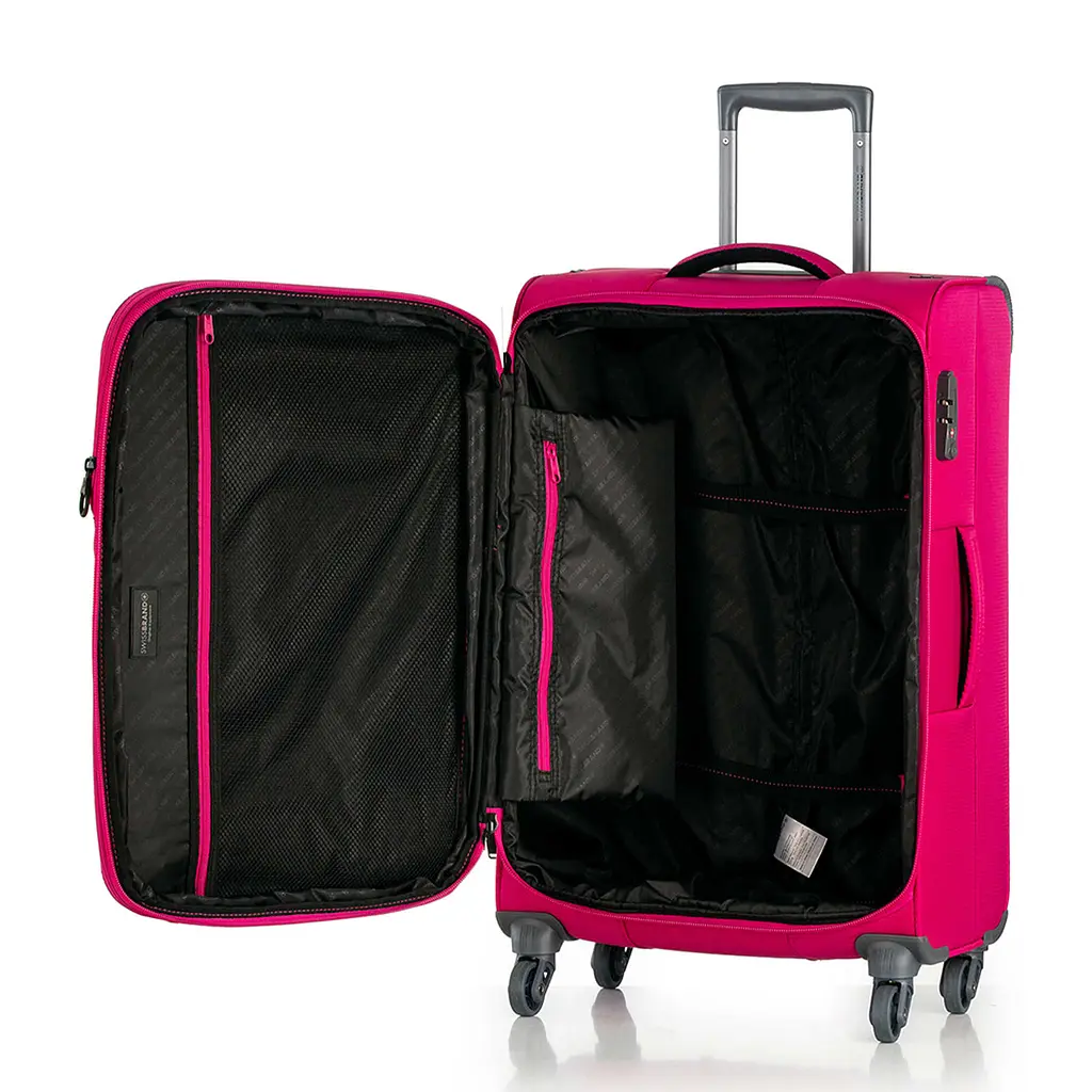 Валіза Swissbrand Silkeborg (S) Fuchsia/Light Grey (SWB_LLSIL941S) - фото 3