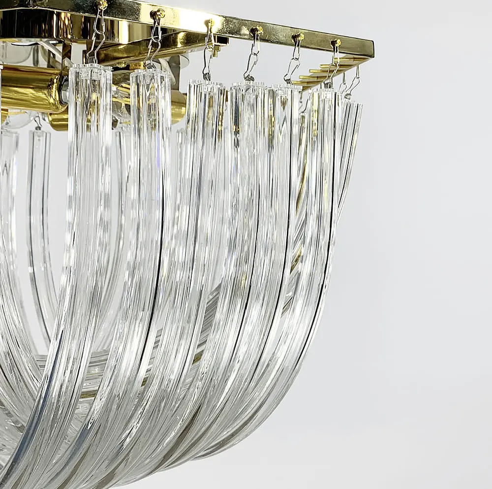 Стельова люстра Newport із закрученими скляними трубками у золотому каркасі Ø 60 см | Line F | Арт. SA37-600 C - фото 3