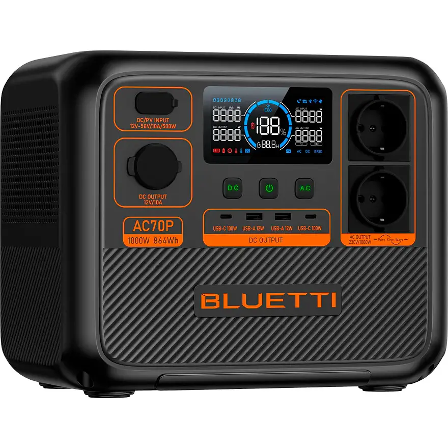 Зарядна станція BLUETTI AC70P 1000W [106003] - фото 3