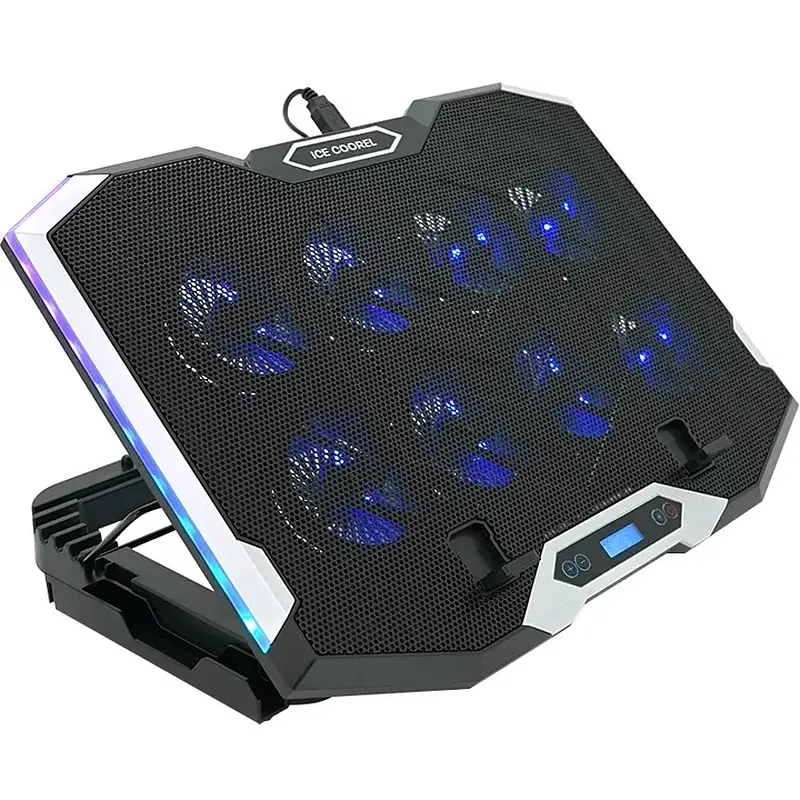Підставка для ноутбука Ice Coorel K10 10-17" RGB Black (YT35671)