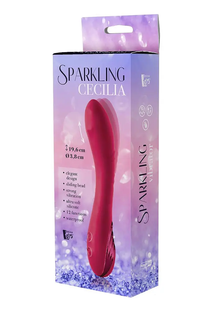 Вибратор Dreamtoys Sparkling Cecilia 20 см красный - фото 6