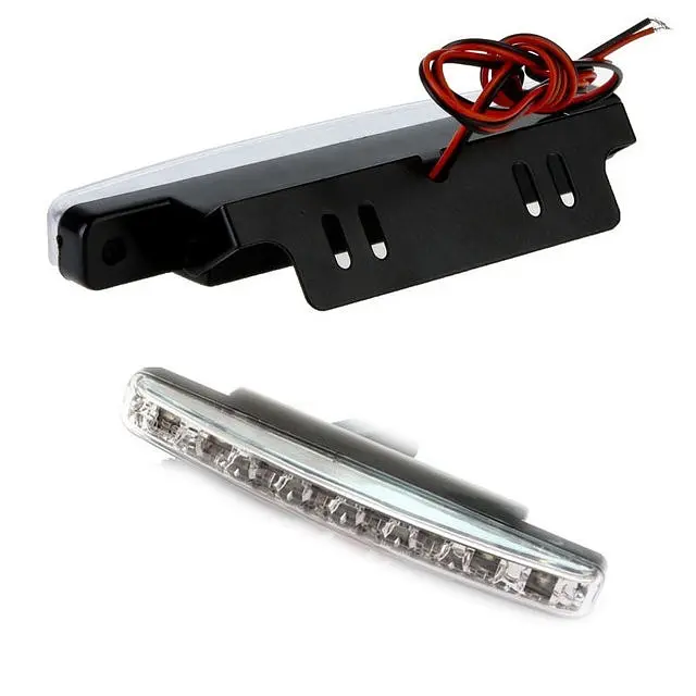 ДХО автомобільні денні ходові вогні діодне LED підсвічування 12V для автомобіля машини, 8 діодів DRL-018 - фото 4