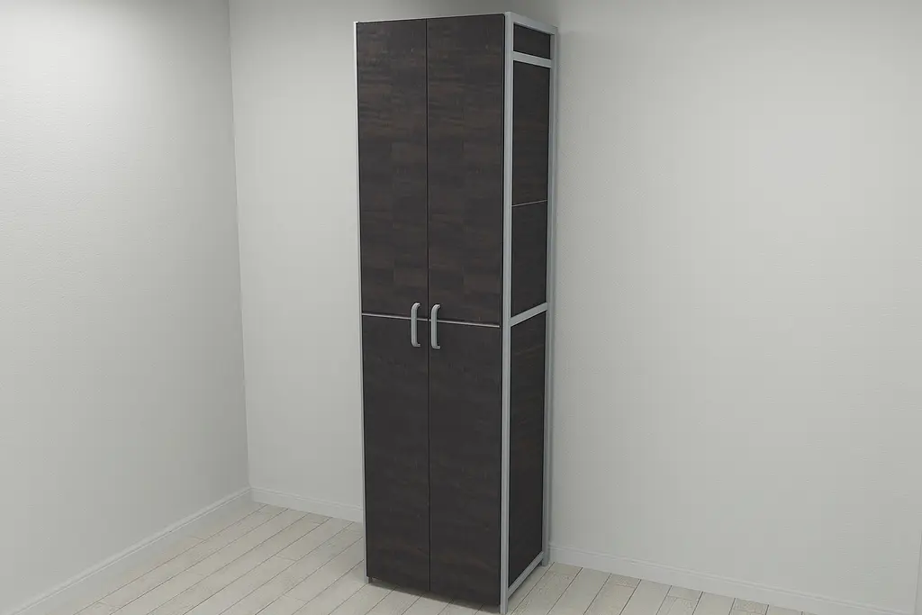 Шафа Гардероб Уні секція 7 серії Конект Ferrum-decor 220x60x50см Сірий метал ДСП Венге Магія 16 мм (FRD-104564) - фото 6