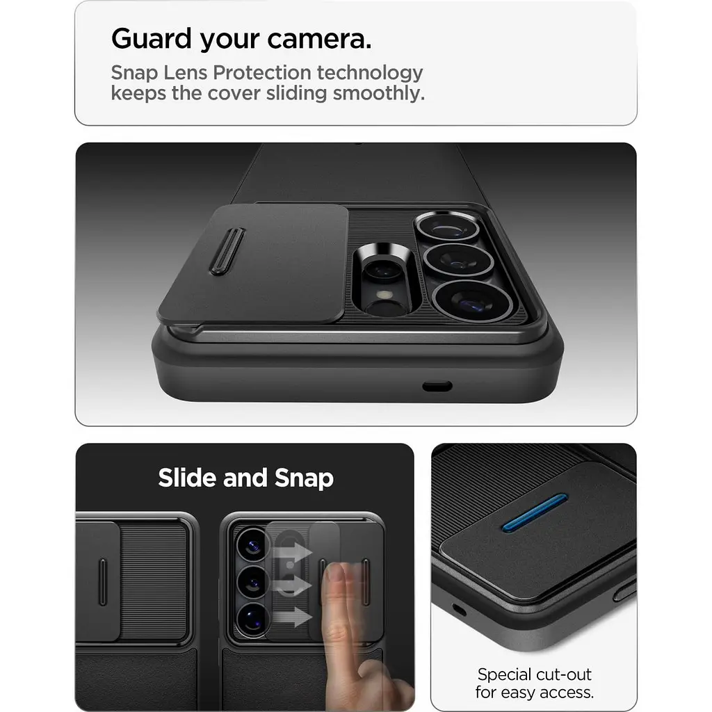 Чохол Spigen Optik Armor для Samsung Galaxy S26 Ultra Black (ACS10687) [172985] - фото 12