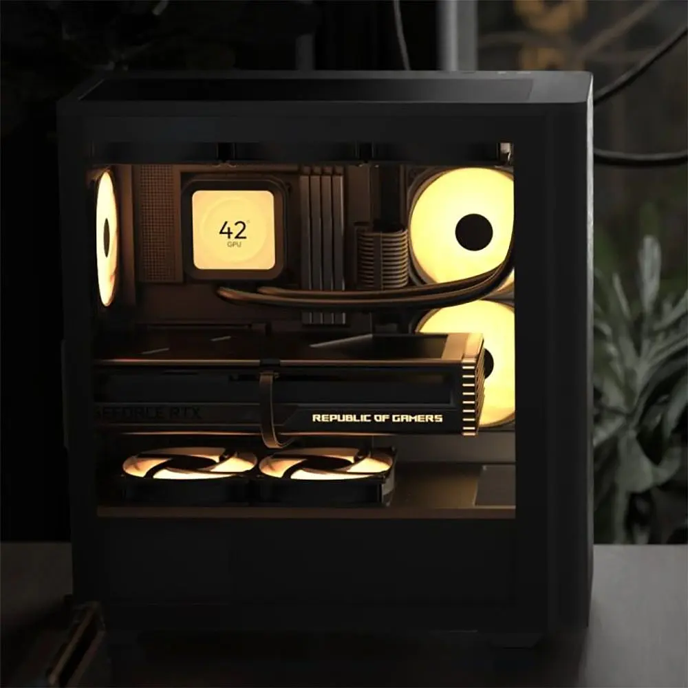 Корпус AeroCool D501A-G-BK-v2 Black (ACCM-DS01043.11) [146669] - фото 11