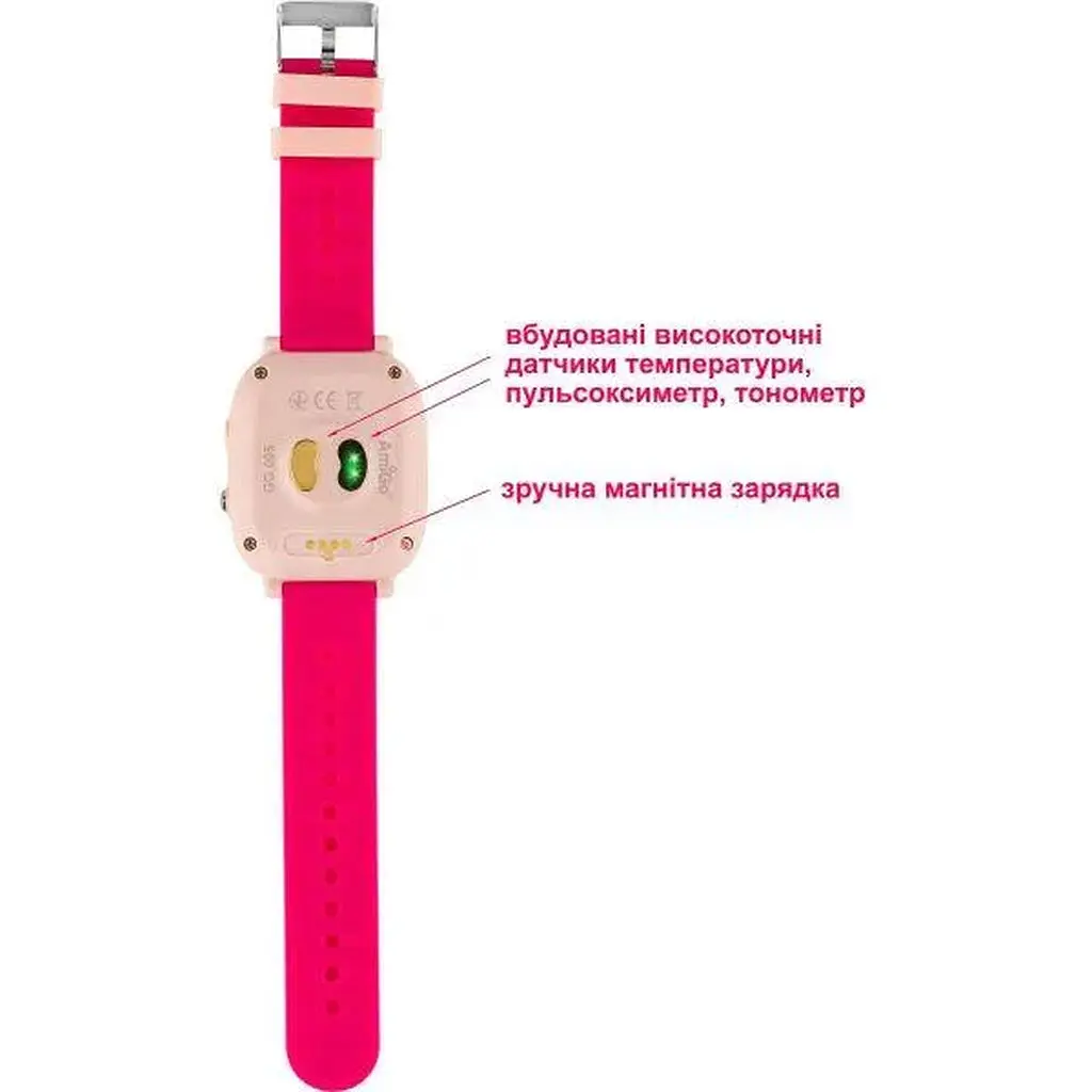 Smart Watch AmiGo GO005 4G WIFI Thermometer Pink UA UCRF - фото 7