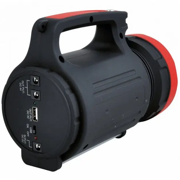 LED прожектор YAJIA YJ 2886 акумуляторний ліхтар з бічною панеллю із зарядним пристроєм Power Bank, 5W LED + 22 SMD LED - фото 5
