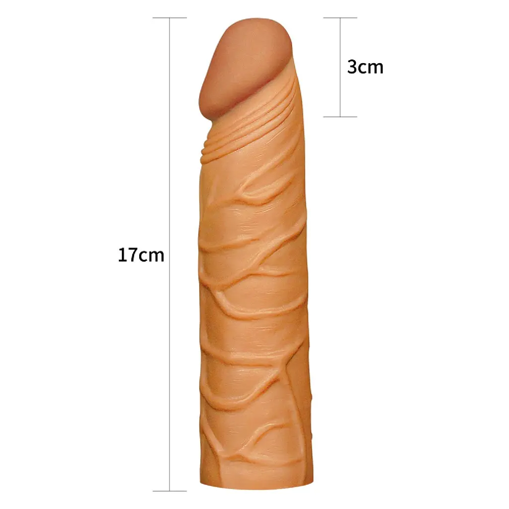 Насадка на пенис Lovetoy Pleasure X-Tender 17 см коричневый - фото 6