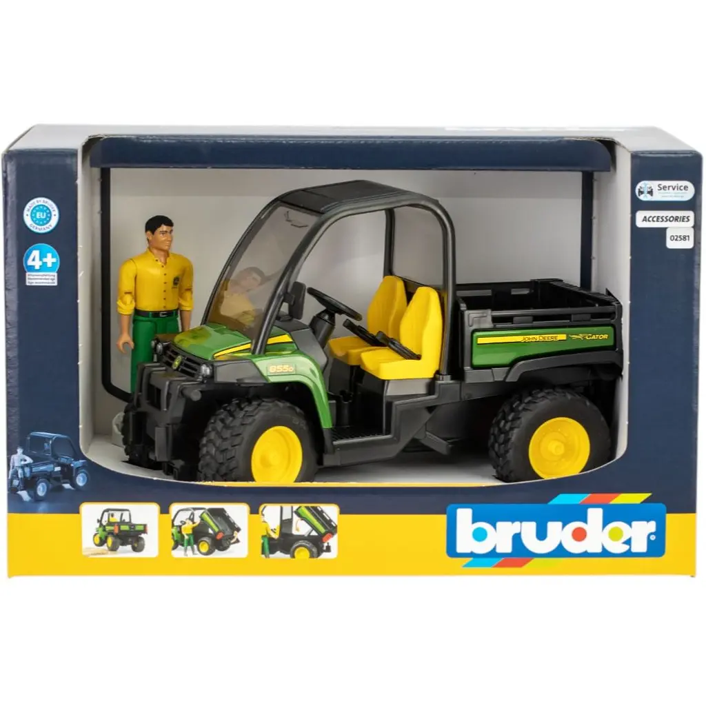 Уцінка. Набір іграшковий Bruder Автомобіль John Deere Gator XUV 855D з фігуркою (2490)  - фото 4