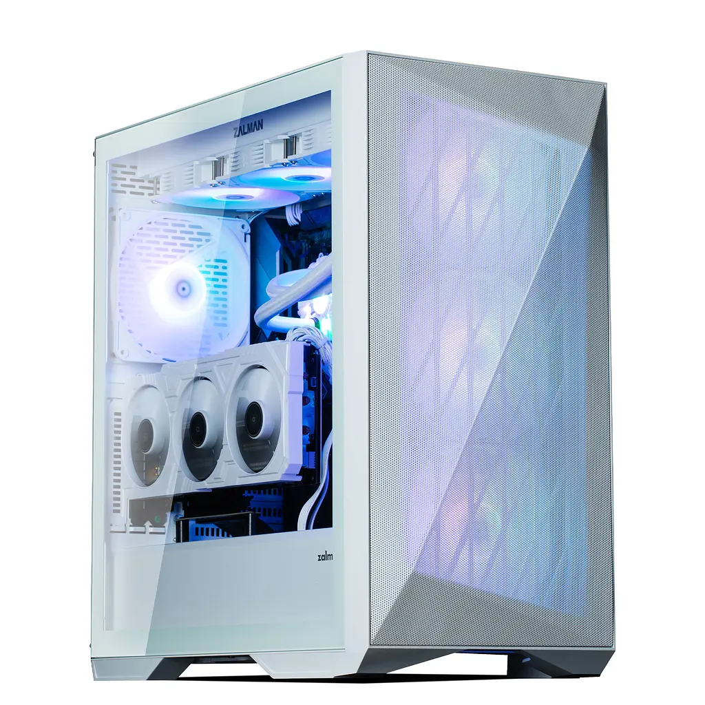 Zalman Корпус Z9 Iceberg MS без БЖ 2xUSB3.0, 2xUSB2.0 1xUSB 3.1 Gen2 Type-C 4x140мм ARGB VGA 390мм LCS ready TG Side Panel EATX білий