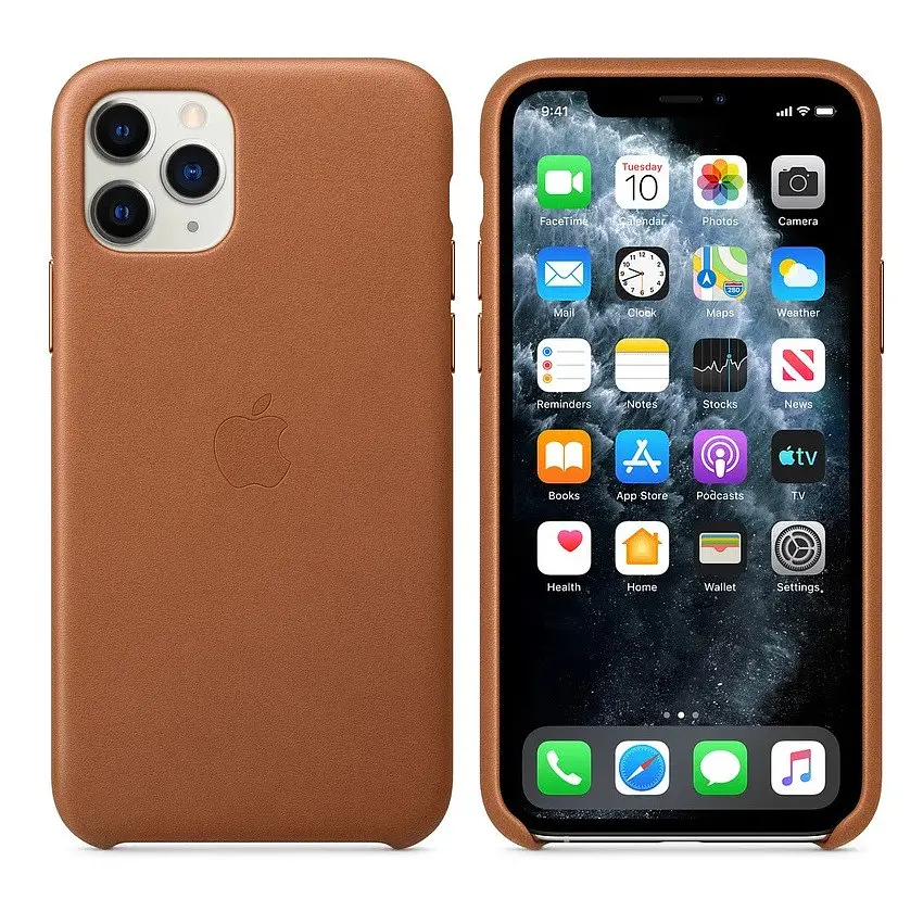 Шкіряний чохол-накладка Leather Case MWYD2ZM/A для Apple iPhone 11 Pro (5.8") Saddle Brown - фото 9