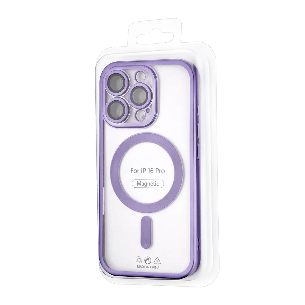 Чохол Ductil Metallic Edge with MagSafe (Protected Camera & Lens) iPhone 16 Pro Deep Purple - фото 2