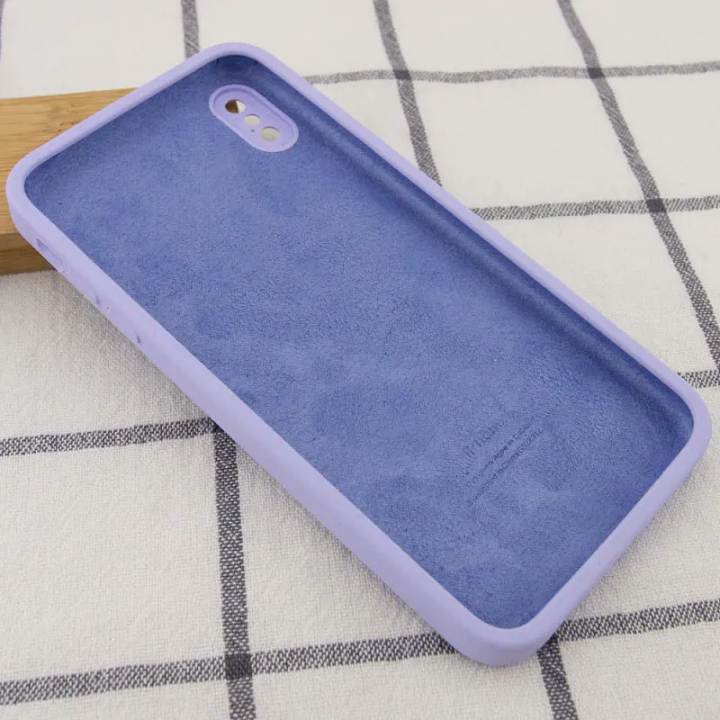 Чохол Epik Silicone Case Square Full Camera Protective AA для Apple iPhone XS Max 6.5 Бузковий/Dasheen - фото 3