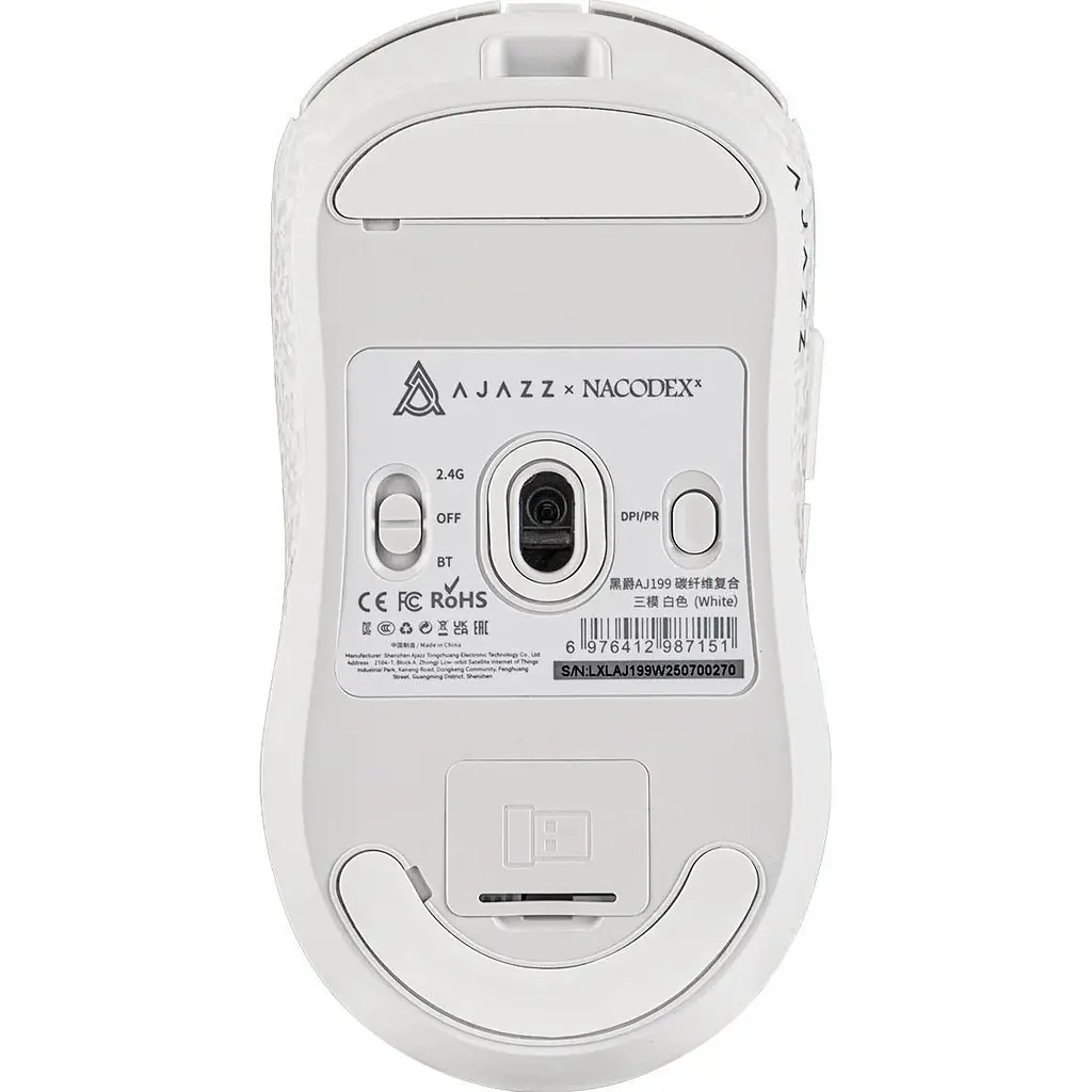 Мышь Ajazz AJ199 Carbon Filter White (AJ199-W) [158860] - фото 4